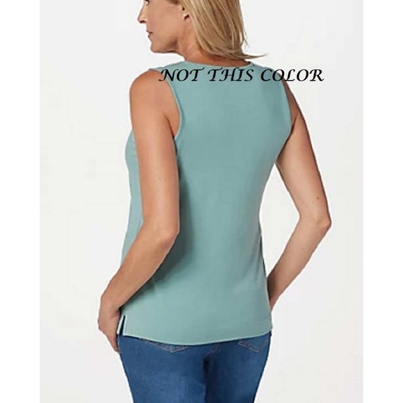 Denim & Co. Essentials Open Front Cardigan & Tank Set SMALL (818) - Picture 2 of 11